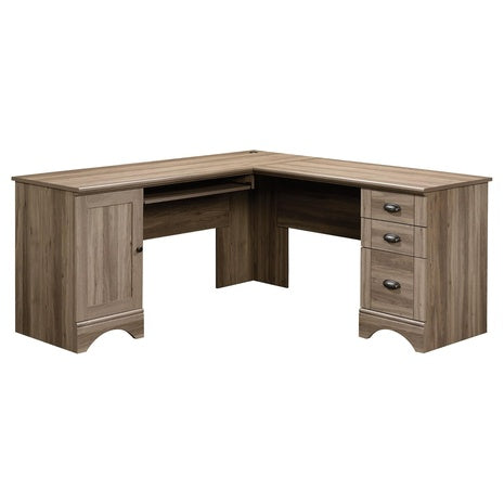 66.14"D X 66.14"W X 30.28"H Sauder Harbor View Computer Desk