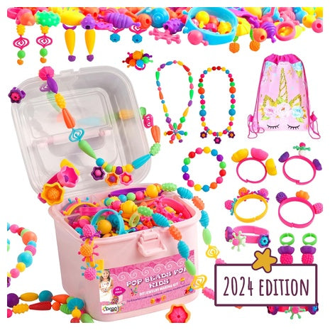 550+ Piece DIY Pop Beads Jewelry Making Kit
