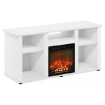 Furinno Jensen Fireplace TV Stand For TV Up To 55 Inch