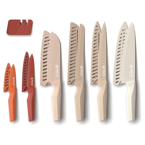 13-Piece Anti-Rust Kitchen Knife Set With Blade Guard