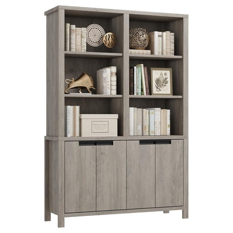 Slekversa 70.7" Tall Bookshelf With Double Storage (2 Colors)