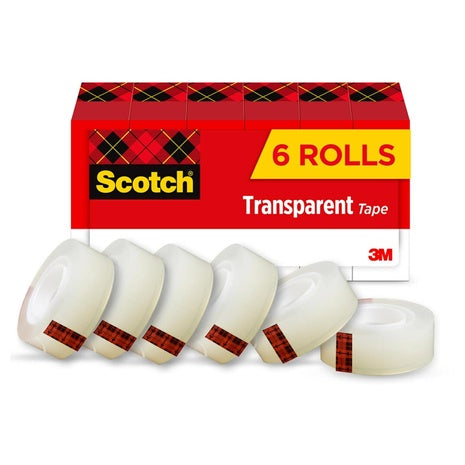 6 Rolls Scotch Transparent Tape