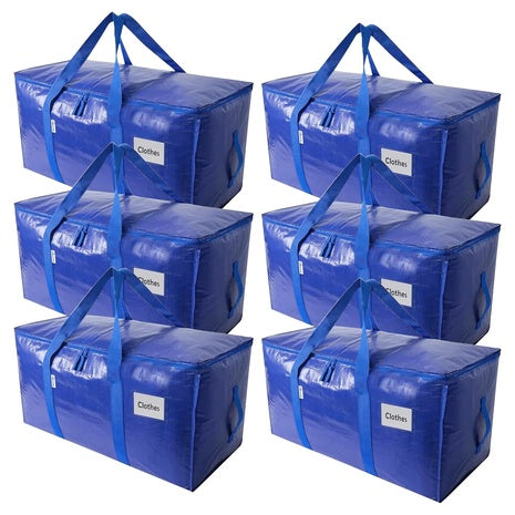 12 XL Heavy-Duty Moving Bags with Zippers & Handles