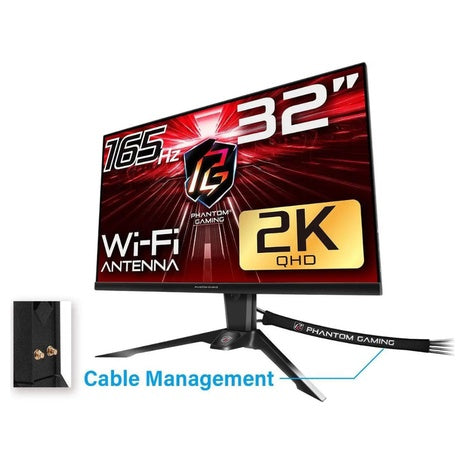 32" ASRock Phantom WQHD 165Hz 1ms HDR IPS Freesync Gaming Monitor
