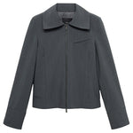 Striped Jacket w/ Double Zip