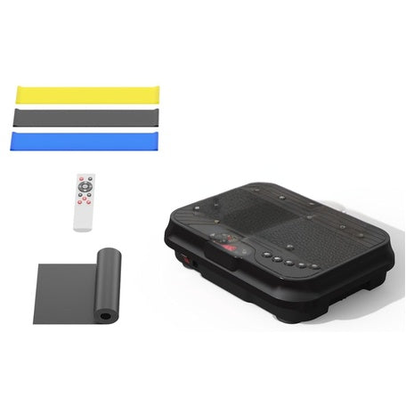 Vibration Plate Exercise Machine W/ 4-Resistance Bands (400 lbs Capacity)