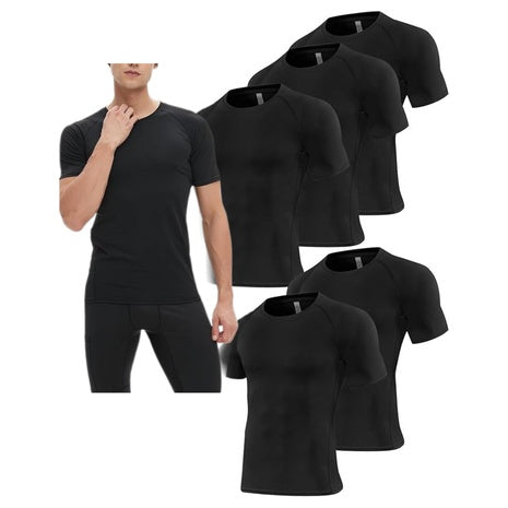 5-Pack Men's Cool Dry Athletic Compression Shirts