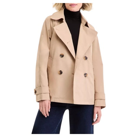 Michael Kors Women's Short Double Breasted Trench Coat