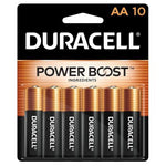 10 Duracell Coppertop AA Batteries