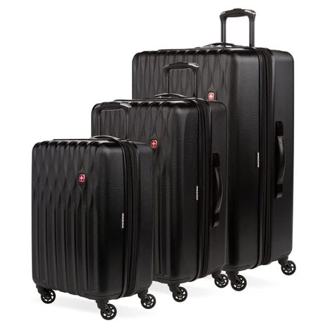 3 Piece SwissGear Expandable Hardside Spinner Luggage Set