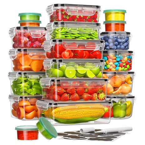 40-Piece Plastic Food Storage Containers With Lids