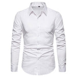 Men’s Long Sleeve Dress Shirt with Pocket (Large)