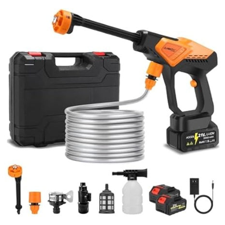 6-in-1 800PSI Nozzle Cordless Portable Washer With 16ft Hose