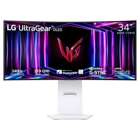34-Inch LG 240Hz WQHD UltraGear OLED Curved Gaming Monitor