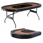 10 Player Folding Oval Poker Table