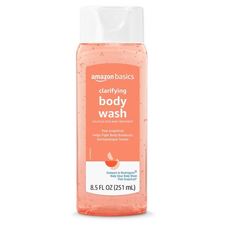 8.5oz Amazon Basics Clarifying Pink Grapefruit Body Wash