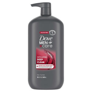 Dove Men Exfoliating Deep Clean Body & Face Wash (30oz)
