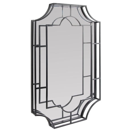 Vintage Metal Framed Wall Mirror