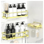 3-Pack No Drill Rust Proof Shower Shelves