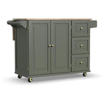 Homestyles Mobile Kitchen Island Cart With Wood Top