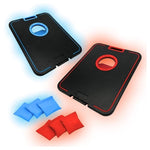 LED Cornhole Board Set - Light Up Bean Bag Toss with 6 Bags