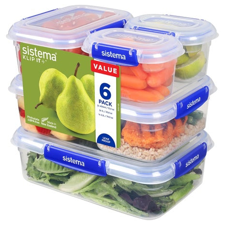 6-Pack Sistema Leakproof Containers