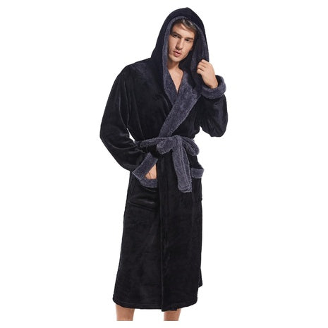 Men’s Plush Hooded Bath Robes (6 Colors)