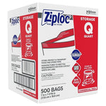500 Ziploc Quart Double Zipper Storage Bags