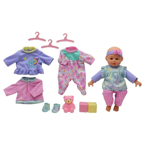 14" Lifelike Soft Doll with Mix & Match Clothing
