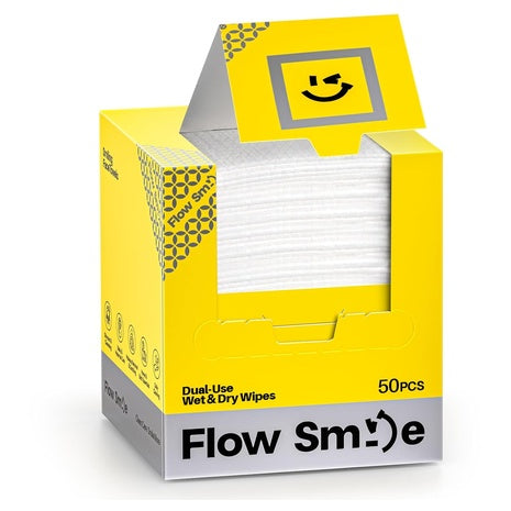 50-Count Flow Smile Dual-Use Wet/Dry Disposable Face Towels