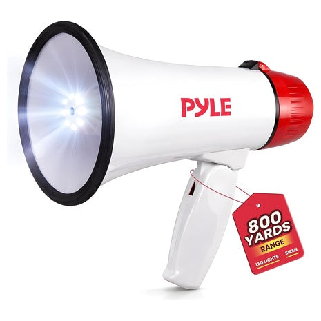 Pyle 30W Megaphone Bullhorn with Built-in Siren & LED Light