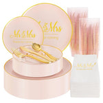 175-Piece Mr. & Mrs. Disposable Dinnerware Set