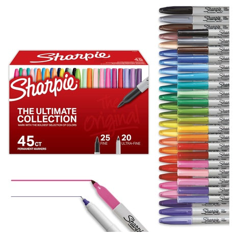 45 Sharpie Ultimate Collection Permanent Markers