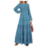 Women's Floral Maxi Smocked Dress (17 Styles)