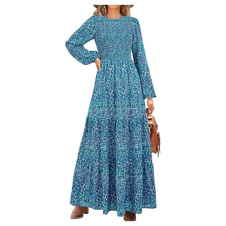 Women's Floral Maxi Smocked Dress (17 Styles)