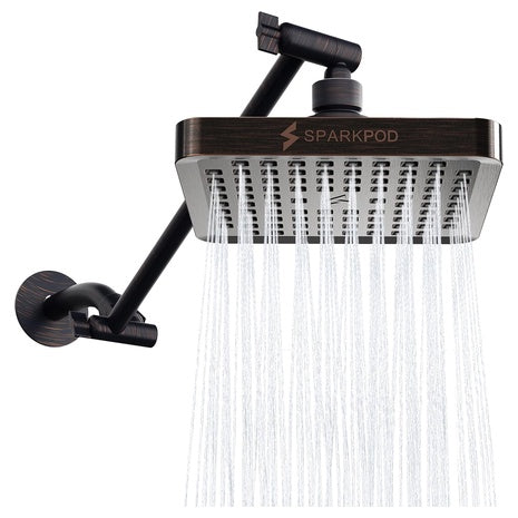 High Pressure Rain Shower Head with 11" Adjustable Arm