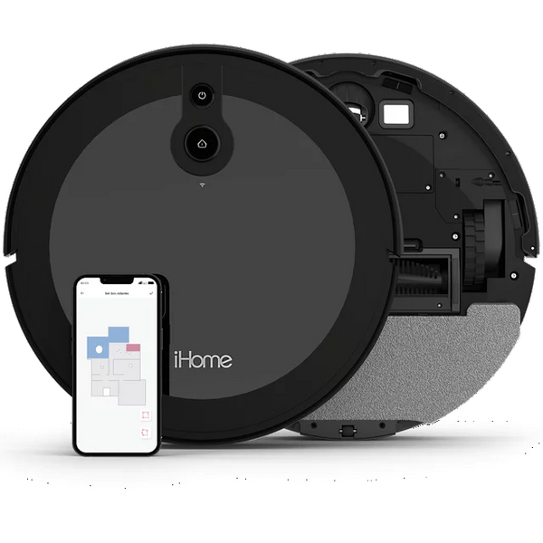 iHome AutoVac Luna 2-in-1 Front LIDAR Robot Vacuum and Vibrating Mop