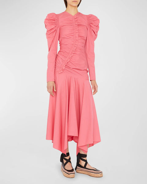 Ulla Johnson Vestido midi con volantes Priyanka