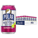 24 Cans Of Polar Seltzer Raspberry Lime
