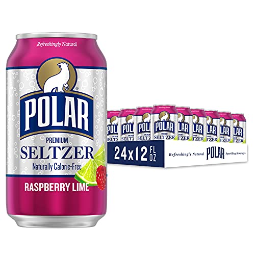 24 Cans Of Polar Seltzer Raspberry Lime