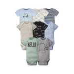Gerber Baby-Boys 8-Pack Short Sleeve Onesies Bodysuits