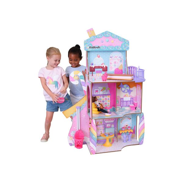 KidKraft Candy Castle Wooden Dollhouse with 28 Accessories