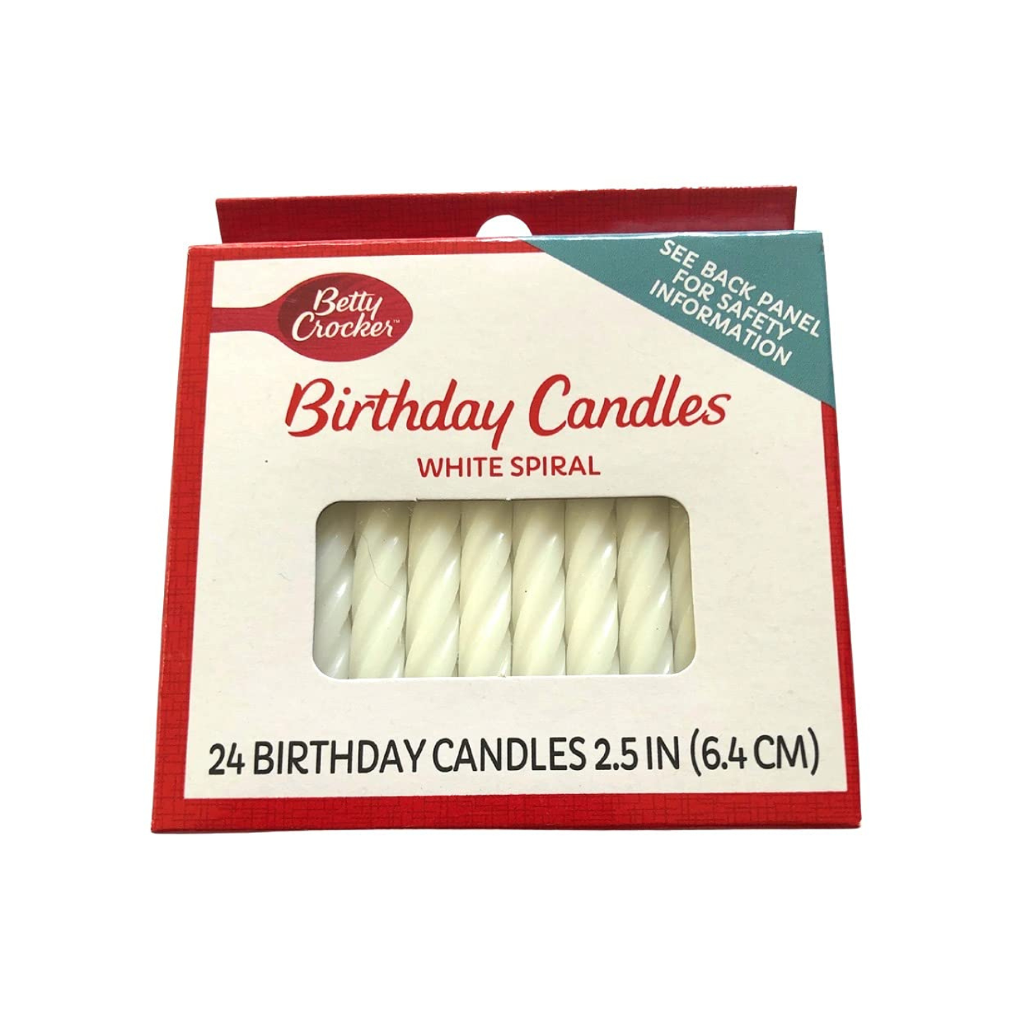 24-Count Betty Crocker White Spiral Candles