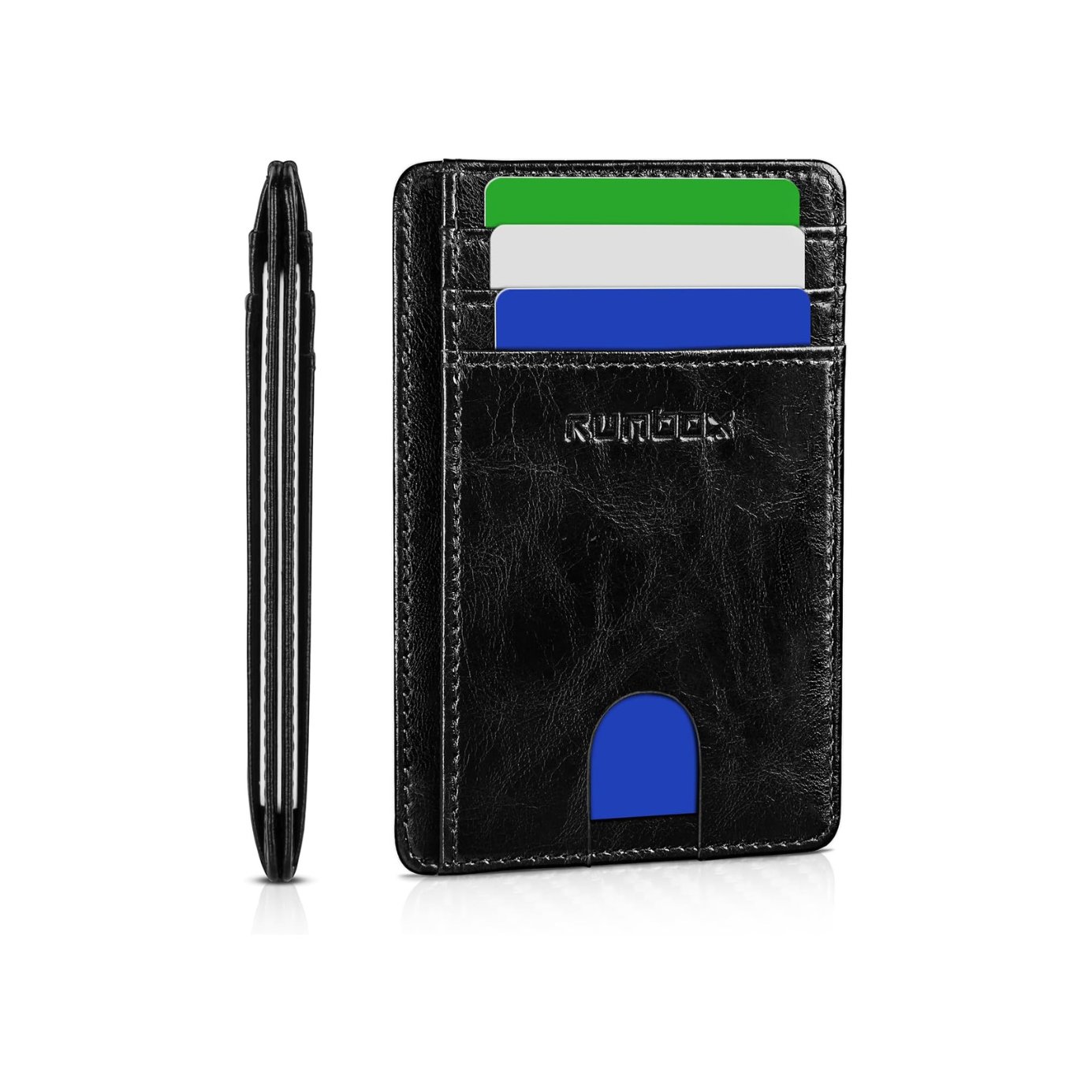 Runbox Slim RFID-Blocking Leather Front Pocket Wallet