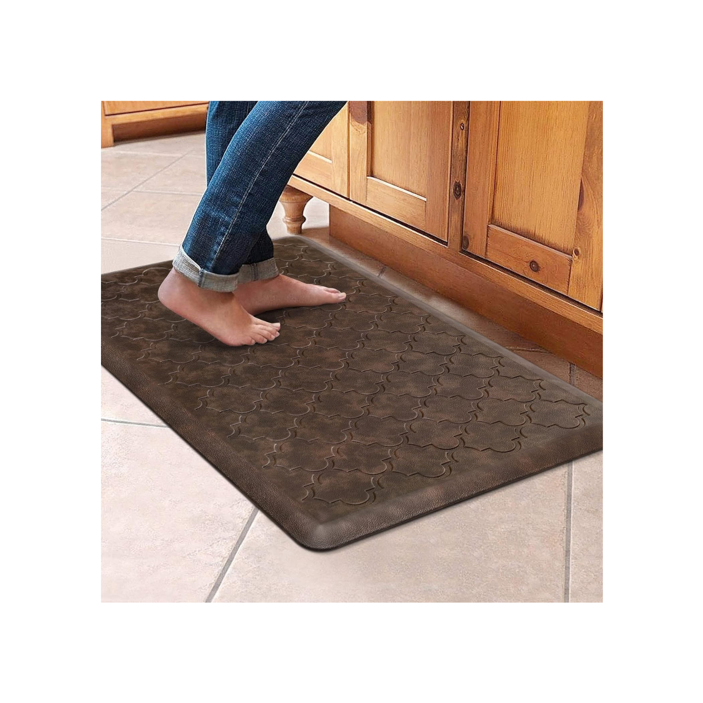WiseLife 17.3" x 28" Non Slip Cushioned Anti Fatigue Kitchen Floor Mat