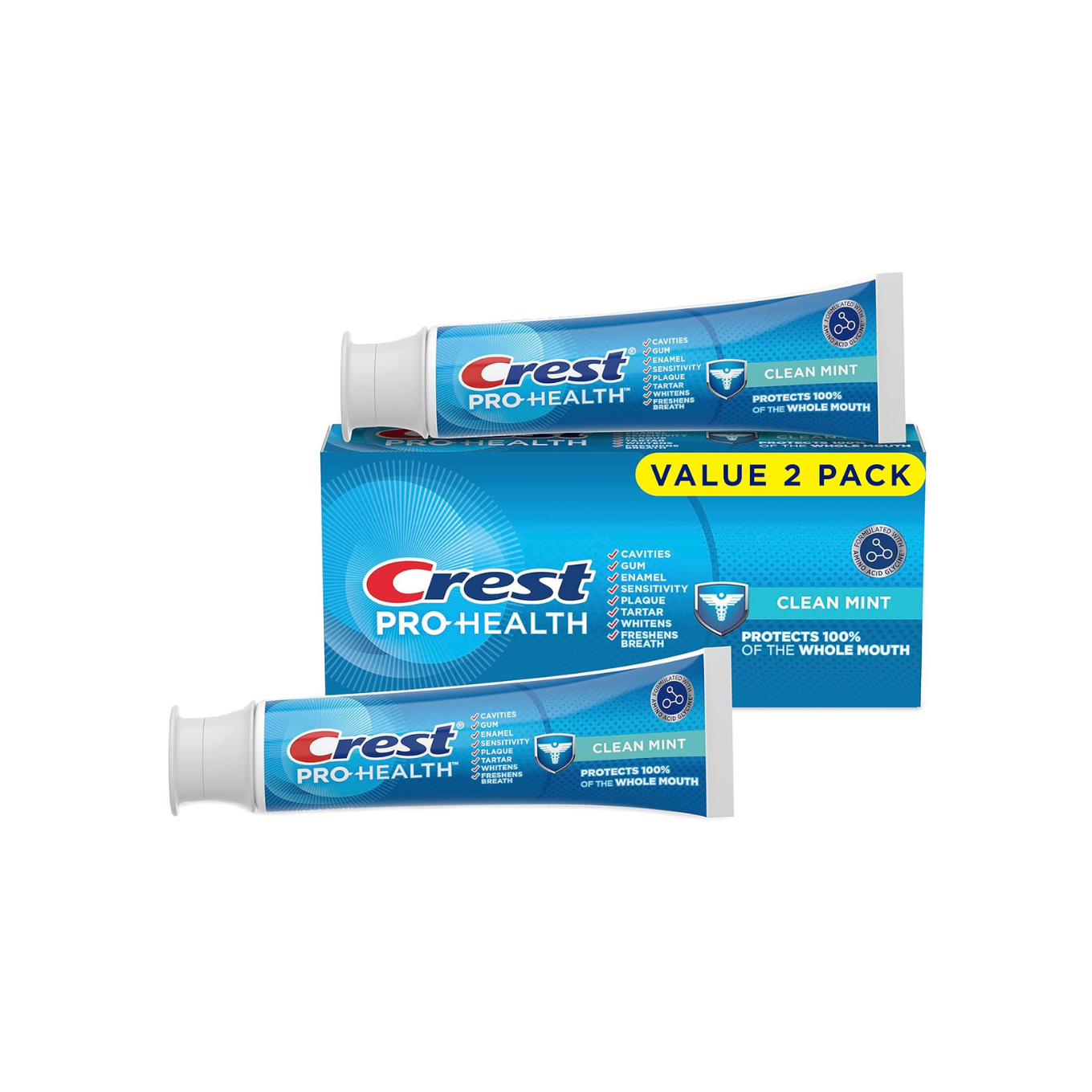 Pack of 2 Crest Pro-Health Clean Mint Toothpaste