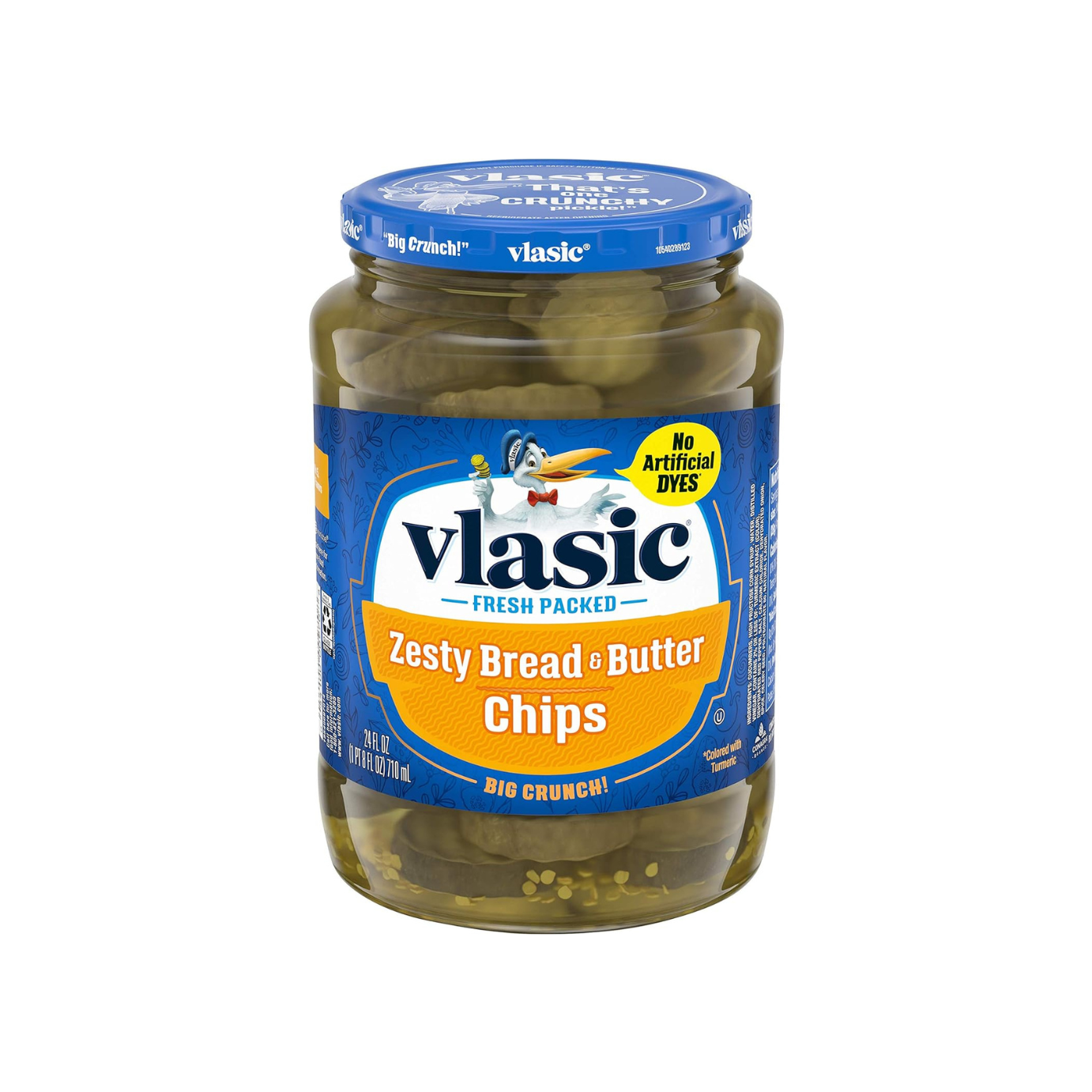 Vlasic Zesty Bread And Butter Pickle Chips 24oz Jar