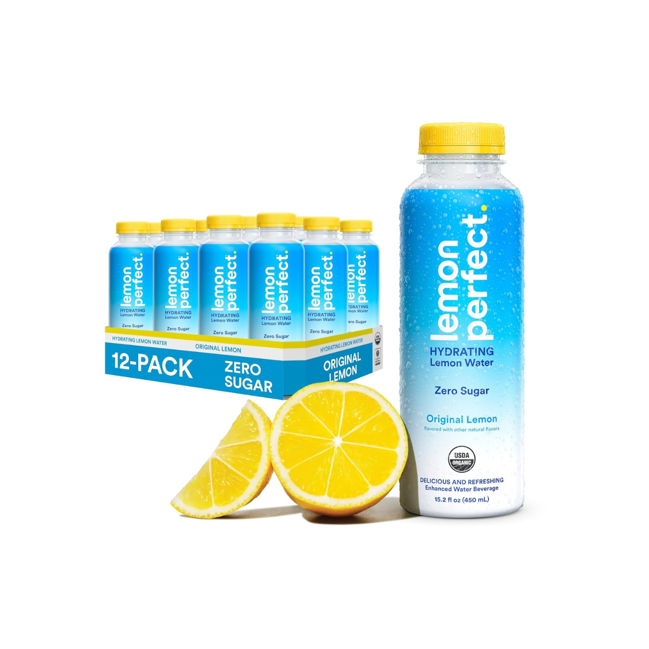 12-Pack Lemon Perfect Original Lemon Hydrating Flavored Water