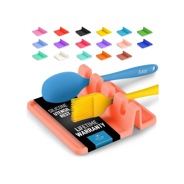 Silicone Kitchen Utensils Rest with Drip Pad