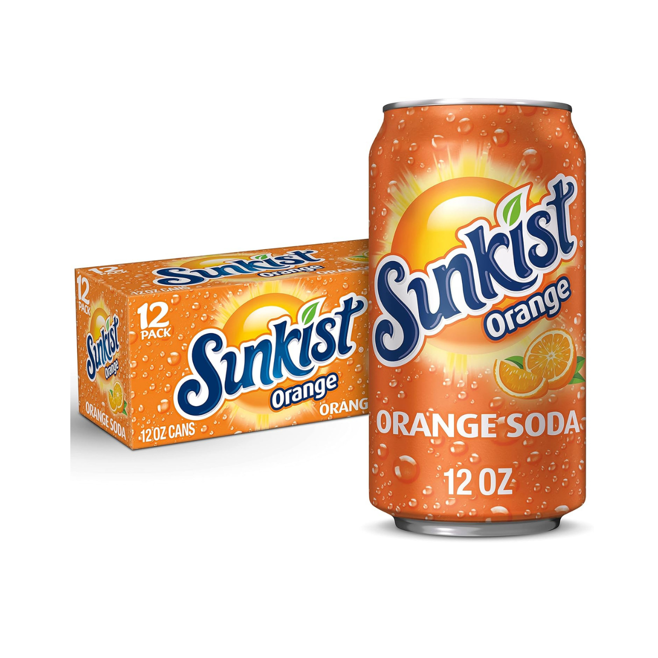 12 Cans of Sunkist Orange Soda